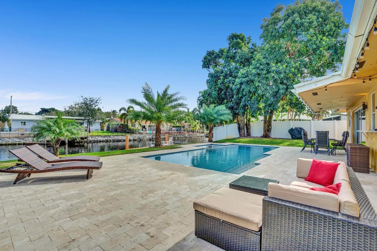 New! Waterfront Heated Pool & Jacuzzi 2 Mi To Beach - Fishing Pier Relaxing Spa & Hammock Fort Lauderdale Exterior foto