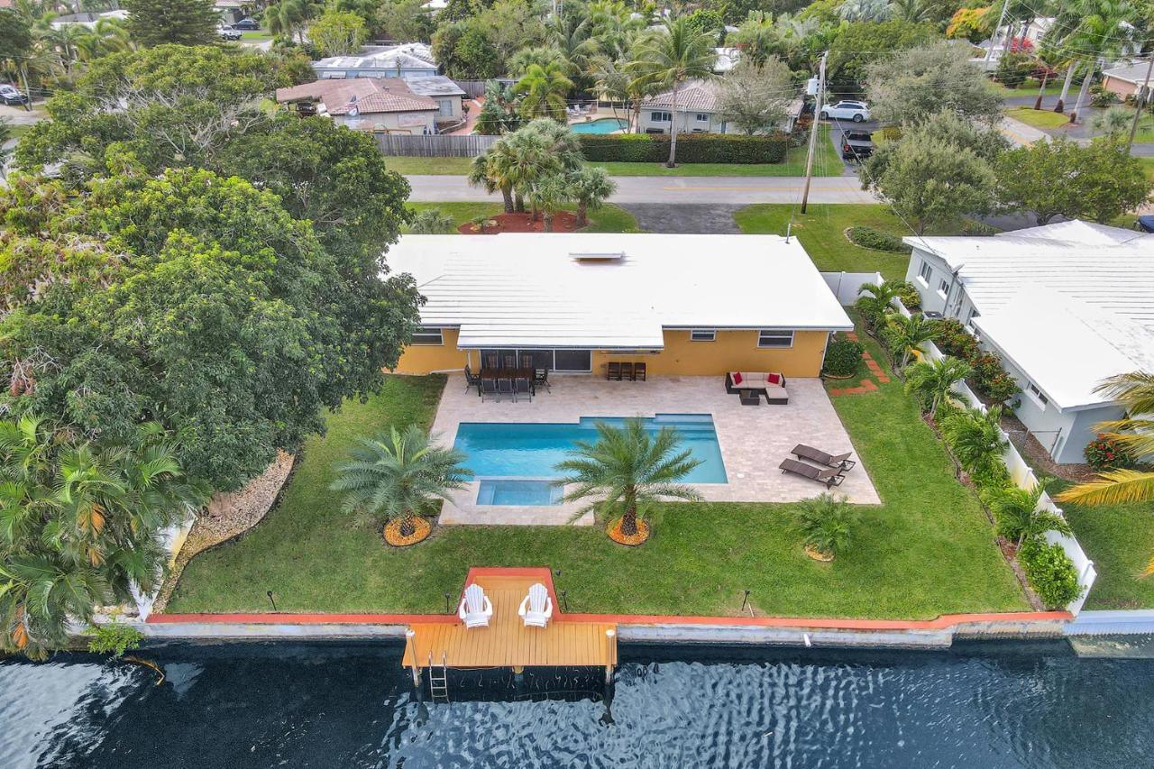 New! Waterfront Heated Pool & Jacuzzi 2 Mi To Beach - Fishing Pier Relaxing Spa & Hammock Fort Lauderdale Exterior foto